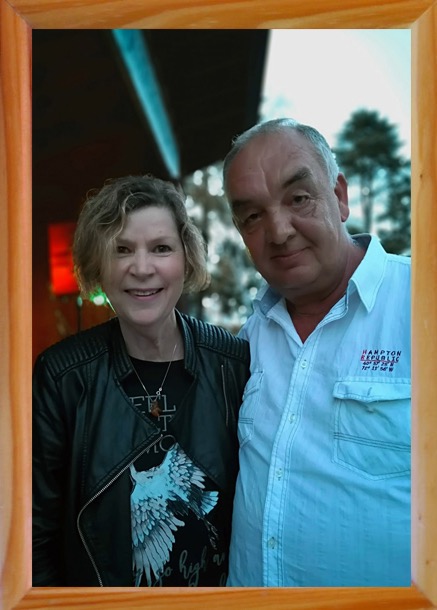 Gaby und Detlef am 19. Juli 2019 in Baabe nach dem Konzert auf der Kurbühne